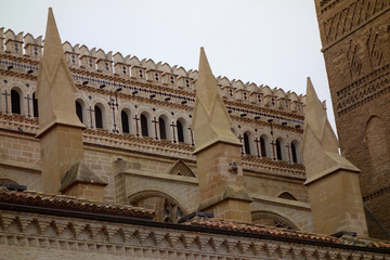 Fototapeta premium detail of Tarazona cathedral