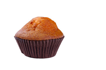 Muffin cupcake isolated on white