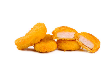 Chiken nuggets isolated on white © Nickolay Khoroshkov
