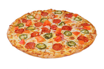 Pizza isolated on white background