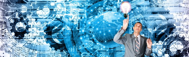 Naklejka premium e-business.cyber idea