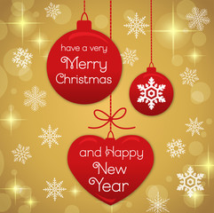 Fototapeta na wymiar Merry Christmas and Happy New Year fashionable gold & red banner, pattern, card & background vector 