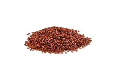 Red Quinoa seeds on white background