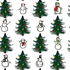 Christmas seamless pattern in vector