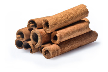 cinnamon at white background