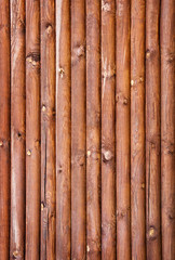 Wooden wall from logs