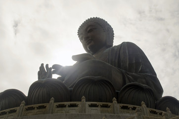 Fototapeta premium Sun on Buddha's palm