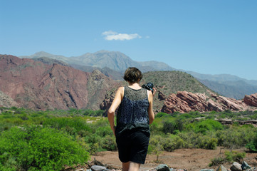 Naklejka premium Face à la Quebrada de las Conchas