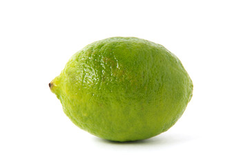 Fresh lime isolated on white