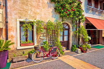 Italian street old architecture in Lazise