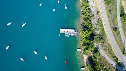 France Provence Verdon Lac de Sainte Croix vue du ciel