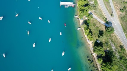 France Provence Verdon Lac de Sainte Croix vue du ciel