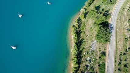 France Provence Verdon Lac de Sainte Croix vue du ciel