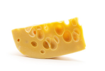 piece of cheese isolated