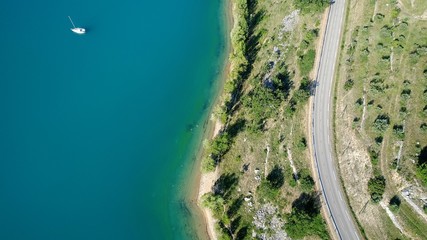 France Provence Verdon Lac de Sainte Croix vue du ciel