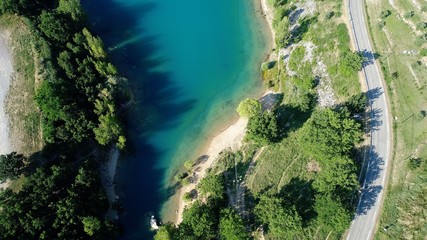 France Provence Verdon Lac de Sainte Croix vue du ciel