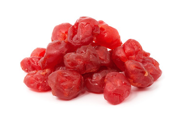 cherry dried on a white background