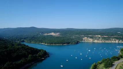 Foto op Canvas France Provence Verdon Lac de Sainte Croix vue du ciel © Zenistock