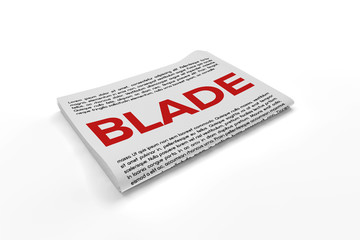 Blade on Newspaper background