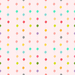 Seamless pattern with cute   balloon