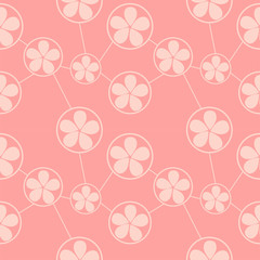 Seamless pattern with cute  flower