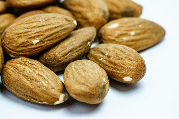 Almonds are rich in vitamin E, calcium, magnesium and potassium. Additionally, almonds are a significant source of protein and fiber, while being naturally low in sugar.   protein, fiber, calcium.