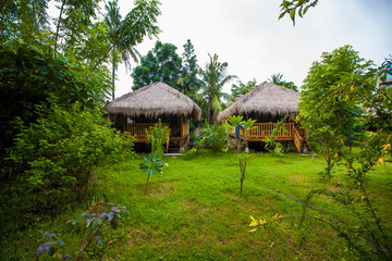 Bungalow. Exotic tourism. The rest of the equator. Bali Indonesia