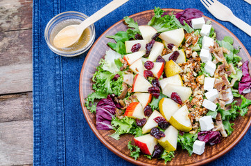 Chopped Autumn Salad with Apple Cider Dressing
