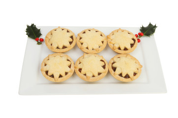 Mince pies with holly