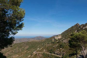 View on the abbey of Sant Pere de Rodes, Catalonia, Spain.