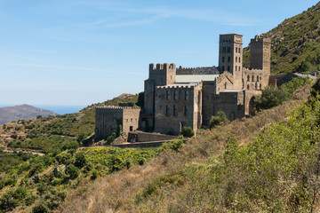 Fototapeta na wymiar Old Monastery called Sant Pere de Rodes, Catalonia, Spain.