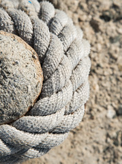 Fototapeta premium Ship mooring strong rope