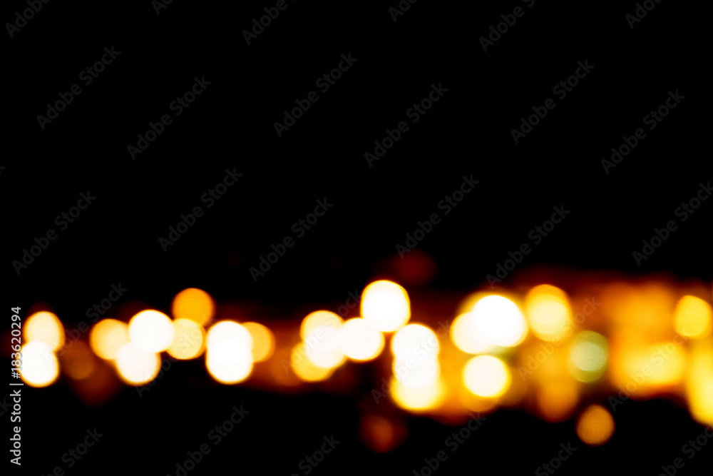Poster Blur image Night Bokeh On Background