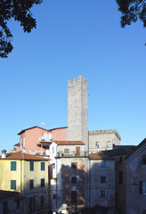 Fototapeta premium detail of arcola s medieval village near la spezia