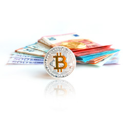 Bitcoin Konzept - die neue Weltwährung