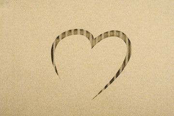 Cardboard heart shaped