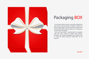 Cardboard Box with Ribbon and Bowknot