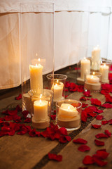 Christmas Table Setting Holiday Decorations with rustic flowers Decor New Year Celebration