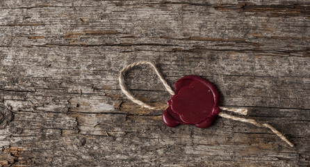 Red wax seal or stamp