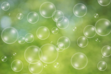 natural green background with bubble