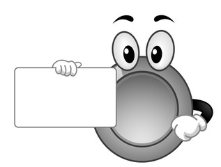 Coin Mascot Board Illustration