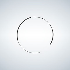Dashed and line circle