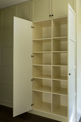 Fototapeta premium Modern wardrobe with shelves