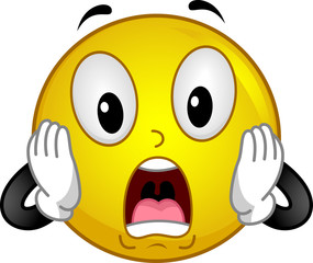 Mascot Smiley Surprised Illustration