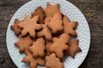 Christmas cookies and a mug of tea