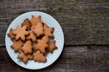 Christmas cookies and a mug of tea