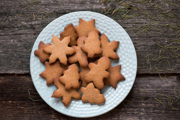 Christmas cookies and a mug of tea