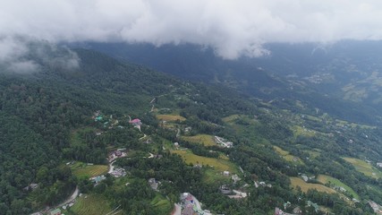Fototapeta na wymiar Inde Sikkim Rumtek vue du ciel