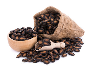 watermelon seeds isolated on white background