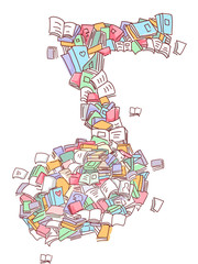 Music Note Books Illustration